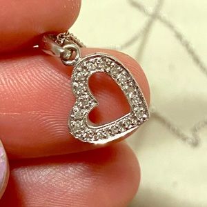 Gold and diamond heart necklace